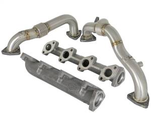 aFe Twisted Steel Power Package Up-Pipes / Manifold 08-10 Ford Diesel Trucks V8 6.4L (td) - 48-33016-PK