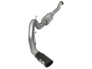 aFe Atlas Exhausts 4in Cat-Back Aluminized Steel Exhaust Sys 2015 Ford F-150 V6 3.5L (tt) Black Tip - 49-03069-B