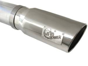 aFe - aFe ATLAS 5in DPF-Back Alum Steel Exhaust System Polished Tip GM Diesel Trucks 7.5-10 V8-6.6L td LMM - 49-04040-P - Image 4