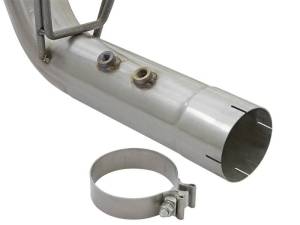 aFe - aFe ATLAS 4in DPF-Back Alum Steel Exhaust System w/Dual Exit Polished Tip 2017 GM Duramax 6.6L (td) - 49-04086-P - Image 4