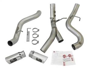 aFe - aFe ATLAS 4in DPF-Back Alum Steel Exhaust System w/Dual Exit Polished Tip 2017 GM Duramax 6.6L (td) - 49-04086-P - Image 6