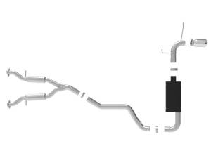 aFe - aFe Large Bore HD 3in 304 SS Cat-Back Exhaust w/ Polished Tips 14-19 Jeep Grand Cherokee V6-3.6L - 49-38078-P - Image 5