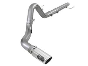 aFe Large Bore-HD 4in 409 SS DPF-Back Exh 18-19 Ford F-150 V6-3.0L (td) w/ Polished Tip - 49-43106-P
