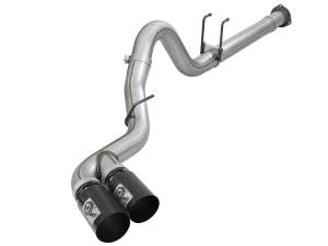 aFe Power 11-14 Ford F250/F350 6.7L Diesel Rebel XD 4in 409 SS DPF-Back Exhaust System - Black Tips - 49-43120-B