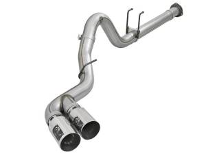aFe - aFe Power 15-16 Ford F250/F350 6.7L Diesel Rebel XD 4in 409 SS DPF-Back Exhaust System - Pol Tips - 49-43121-P - Image 1