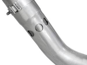 aFe - aFe Large Bore-HD 4in 409 Stainless Steel DPF-Back Exhaust w/Polished Tips 15-16 Ford Diesel Truck - 49-43122-P - Image 4