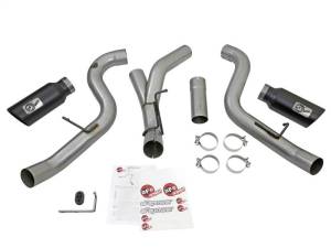 aFe - aFe LARGE Bore HD 4in Dual DPF-Back SS Exhaust w/Black Tip 16-17 GM Diesel Truck V8-6.6L (td) LML - 49-44080-B - Image 7