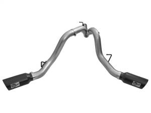 aFe - aFe LARGE Bore HD 4in Dual DPF-Back SS Exhaust w/Black Tip 16-17 GM Diesel Truck V8-6.6L (td) LML - 49-44080-B - Image 8