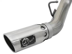 aFe - aFe Large Bore-HD 4in 409-SS DPF-Back Exhaust w/Dual Polished Tips 2017 GM Duramax V8-6.6L (td) L5P - 49-44086-P - Image 2