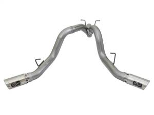 aFe - aFe Large Bore-HD 4in 409-SS DPF-Back Exhaust w/Dual Polished Tips 2017 GM Duramax V8-6.6L (td) L5P - 49-44086-P - Image 3