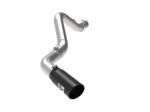 aFe Large Bore-HD 5 IN 409 SS DPF-Back Exhaust System w/Black Tip 20-21 GM Truck V8-6.6L - 49-44125-B