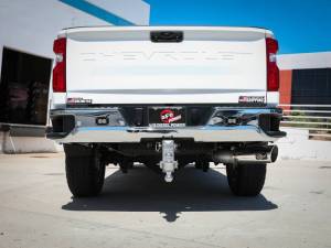 aFe - aFe Large Bore-HD 5 IN 409 SS DPF-Back Exhaust System w/Polished Tip 20-21 GM Truck V8-6.6L - 49-44125-P - Image 3
