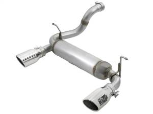aFe Rebel Series 2.5in 409 SS Axle-Back Exhaust w/ Polished Tips 2018+ Jeep Wrangler (JL) V6 3.6L - 49-48067-P