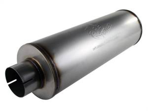 aFe - aFe MACHForce XP Exhausts Mufflers SS-409 EXH Muffler 4 ID In/Out 8 Dia - 49-91002 - Image 1