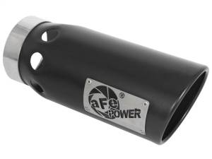 aFe - aFe Power Intercooled Tip Stainless Steel - Black 4in In x 5in Out x 12in L Bolt-On - 49T40501-B121 - Image 1