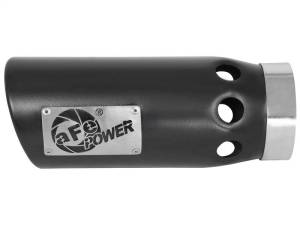 aFe Power Intercooled Tip Stainless Steel - Black 4in In x 5in Out x 12in L Clamp-On - 49T40502-B121