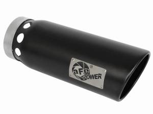 aFe MACHForce XP Cat-Back SS-304 5in Interooled Exhaust Tip 5in In x 6in Outx16inL Bolt-On Right Blk - 49T50601-B161