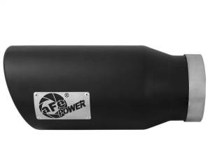 aFe - aFe POWER MACH Force-Xp 5in 304 Stainless Steel Exhaust Tip 5In x 7Out x15Lin Bolt-On Right-Blk - 49t50702-b15 - Image 4