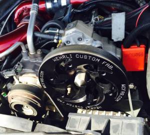 Wehrli Custom Fabrication - Wehrli Custom Fabrication 2006-2010 LBZ/LMM Duramax Twin CP3 Kit Black Anodized Pulley - WCF100233 - Image 2