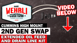 Wehrli Custom Fabrication - Wehrli Custom Fabrication Cummins 2nd Gen Swap Oil Feed & Drain Line Kit - WCF100279 - Image 2