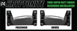 KRYPTONITE - KRYPTONITE DEATH GRIP FRONT SHOCK RESERVOIR MOUNT KIT 2005+ SUPER DUTY - 50mm Resi - Image 3