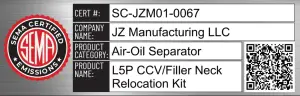 JZ Manufacturing - 2017-2024 L5P CCV Upgrade Kit - JZ Manufacturing - Image 2