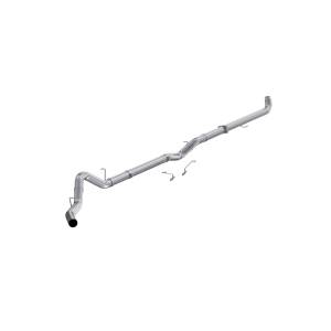 MBRP T409 Stainless 4" Downpipe-Back Exhaust w/o Muffler - 2001-2004 GM 6.6L Duramax - S6005SLM